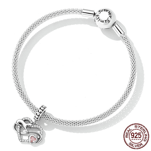 Charm Gato Y Corazon Infinito Plata 925 3