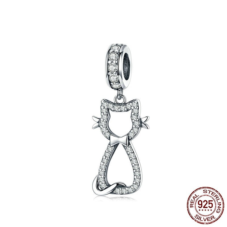 Charm Gato Silueta Plata 925 1