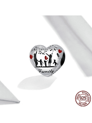 Charm Familia Feliz Plata 925