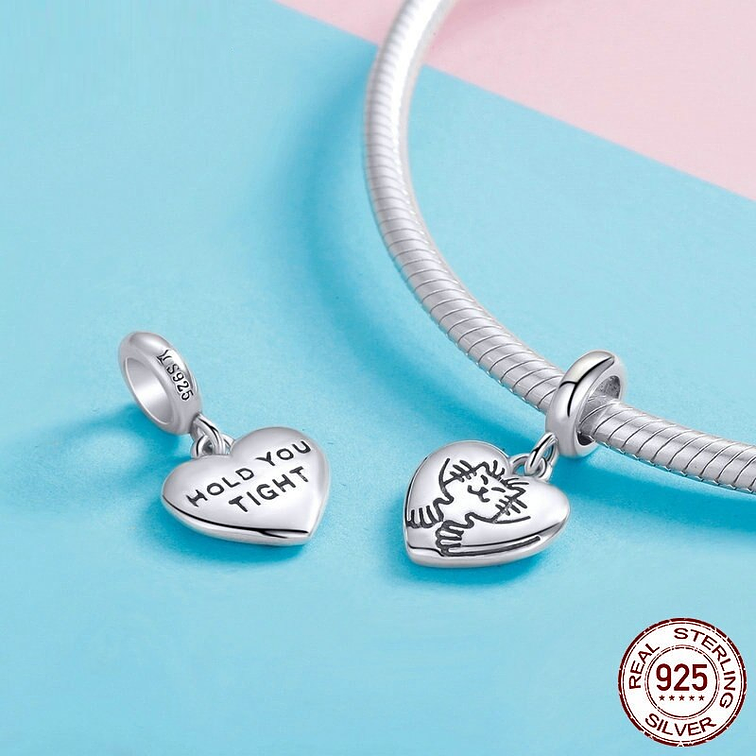 Charm Corazon Gato Plata 925 2