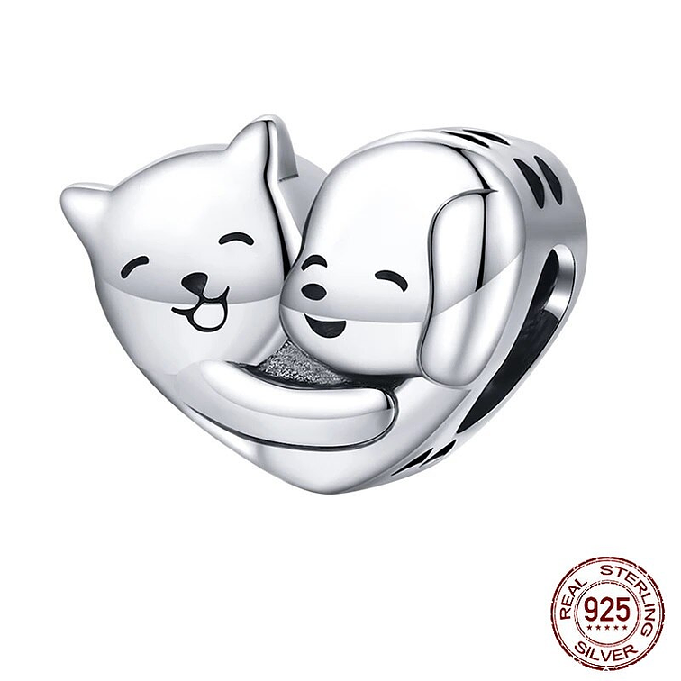 Charm Corazon Mascota Plata 925 1