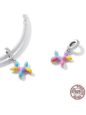 Charm Globo De Perrito Plata 925