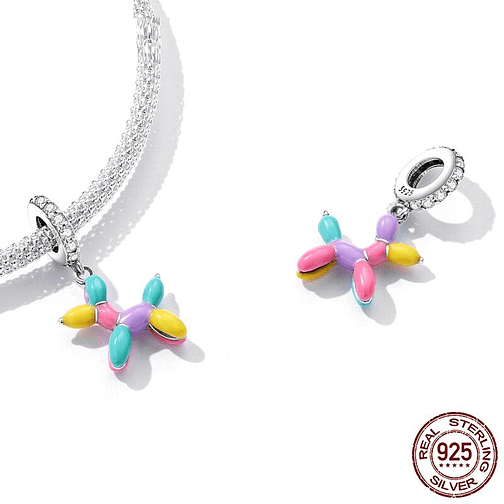 Charm Globo De Perrito Plata 925 2