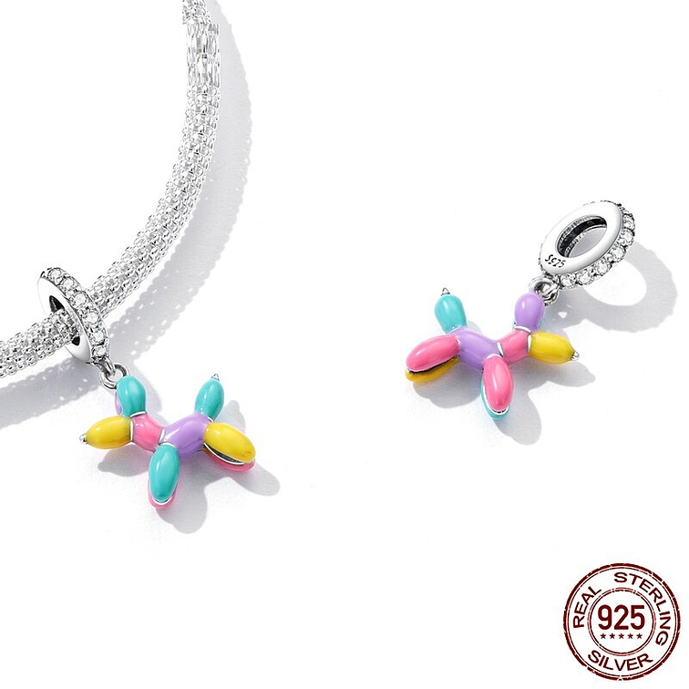 Charm Globo De Perrito Plata 925 2