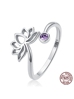 Anillo Flor De Loto Plata 925