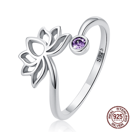Anillo Flor De Loto Plata 925 1