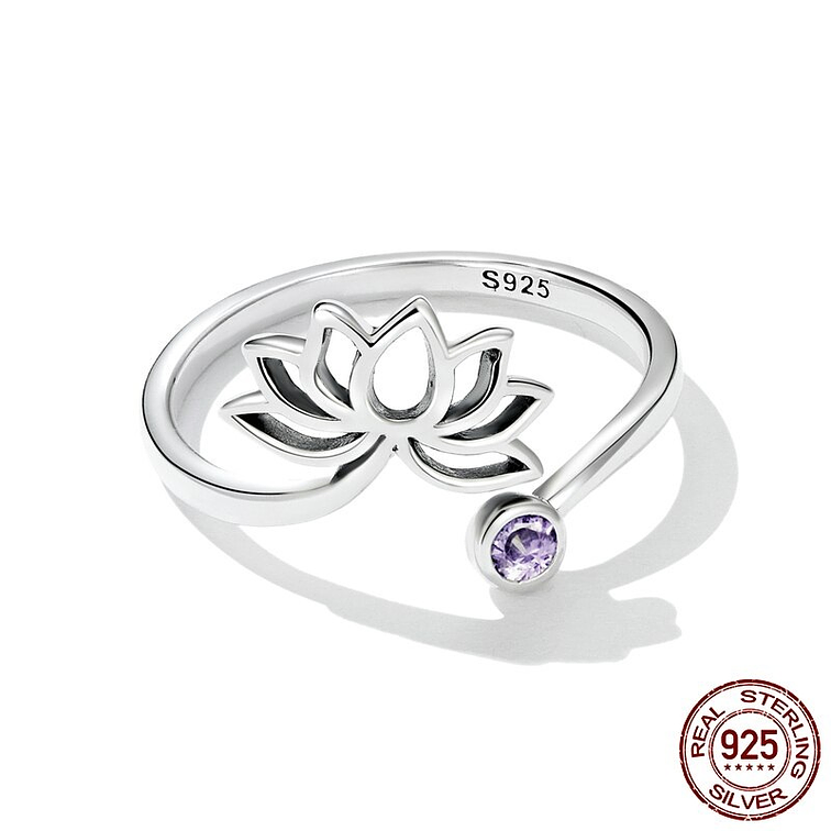 Anillo Flor De Loto Plata 925 2