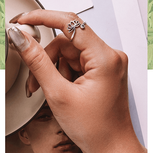 Anillo Flor De Loto Plata 925 4
