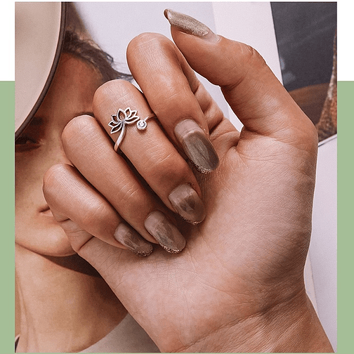 Anillo Flor De Loto Plata 925 5