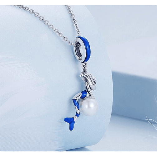 Charm Sirena Azul Plata 925 2