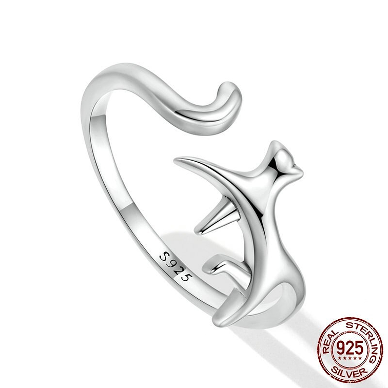 Anillo Gato Caminando Plata 925 4