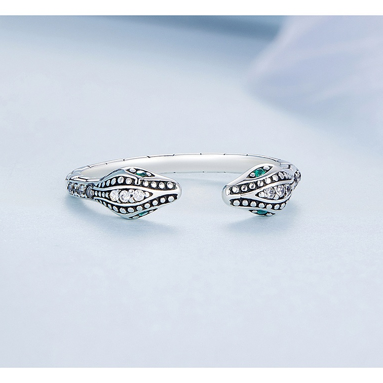 Anillo Serpiente Doble Plata 925 2