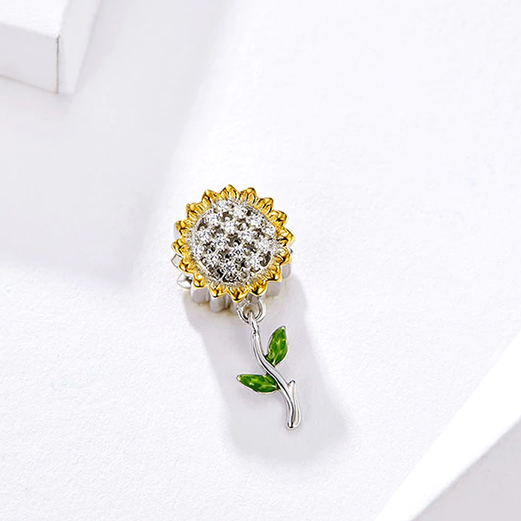 Charm Girasol Plata 925 2