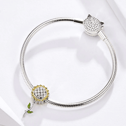 Charm Girasol Plata 925 3