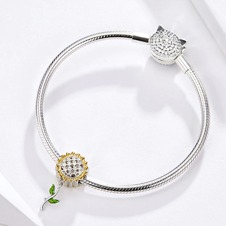 Charm Girasol Plata 925 3