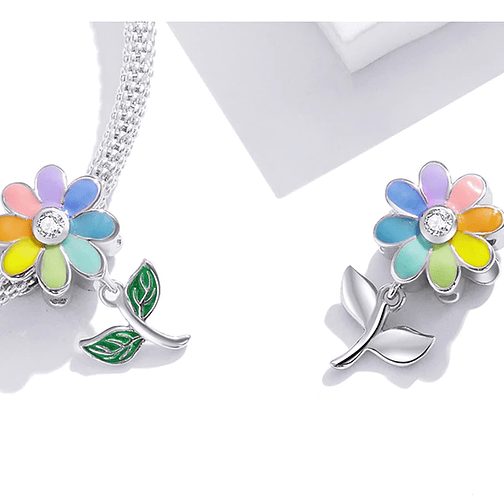 Charm Flor 8 Colores Plata 925 2
