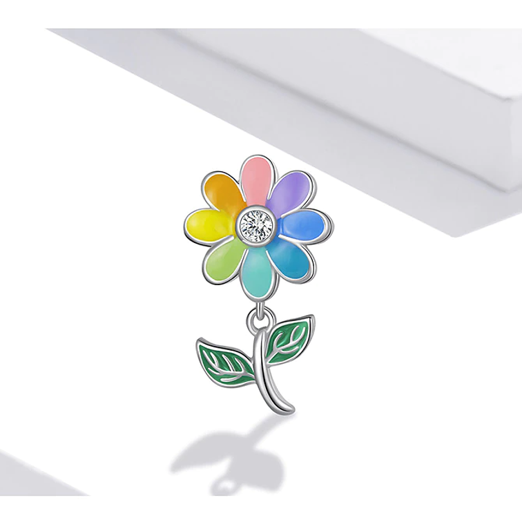 Charm Flor 8 Colores Plata 925 3