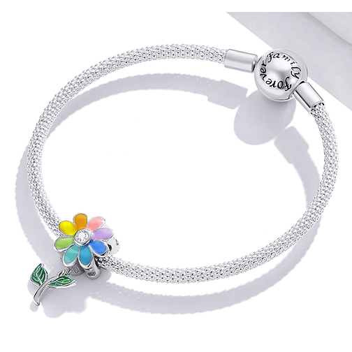 Charm Flor 8 Colores Plata 925 4