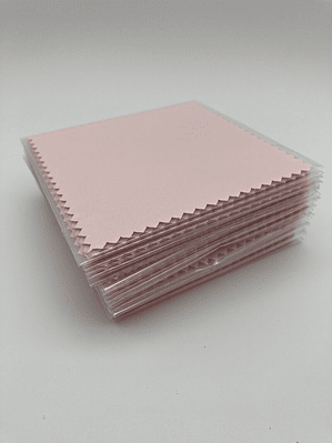 25 Paños Rosados Empaque Individual Para Pulir O Limpiar Joyas Plata Y Oro
