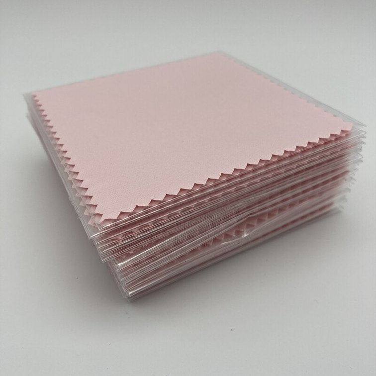 25 Paños Rosados Empaque Individual Para Pulir O Limpiar Joyas Plata Y Oro 2