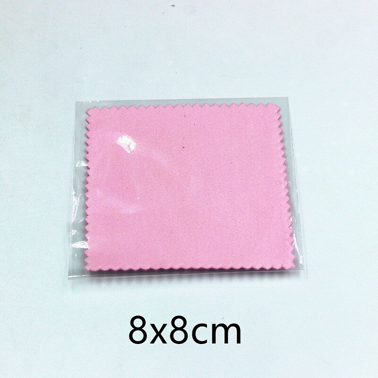 25 Paños Rosados Empaque Individual Para Pulir O Limpiar Joyas Plata Y Oro 3