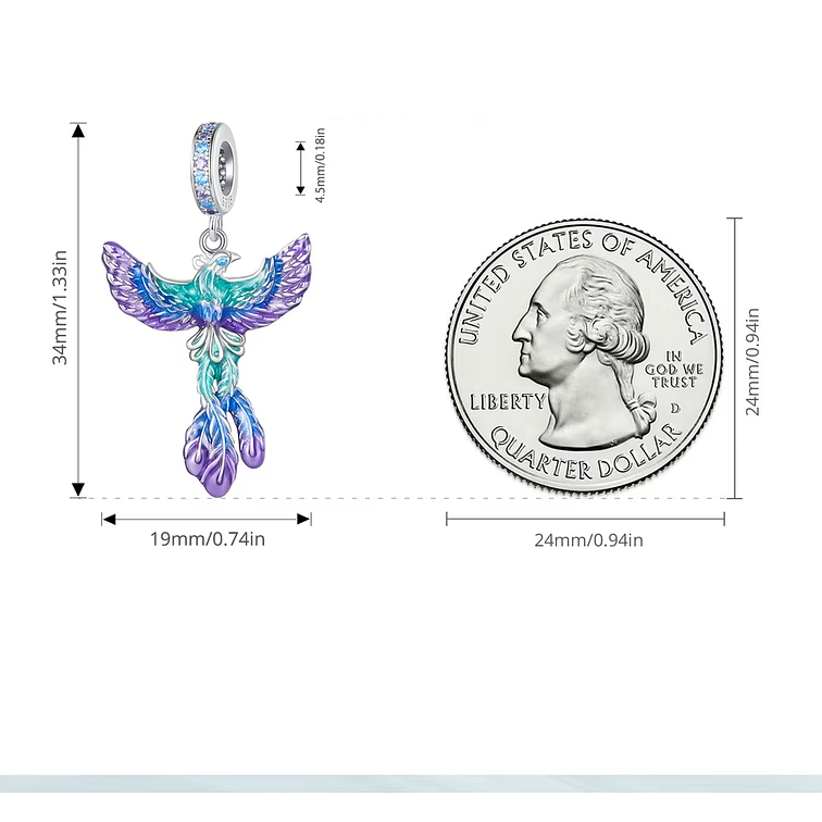 Charm Ave Fenix Plata 925 4