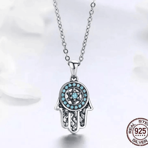 Collar Mano de Fátima Plata 925 3