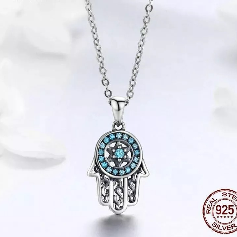 Collar Mano de Fátima Plata 925 3