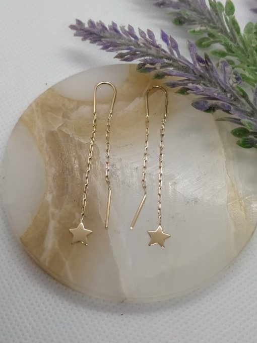 Aros cadena estrella 1.6 grs Oro 18k 3