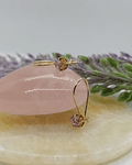 Aros Chatón rosa de Francia con gancho fijo 2 grs Oro 18k