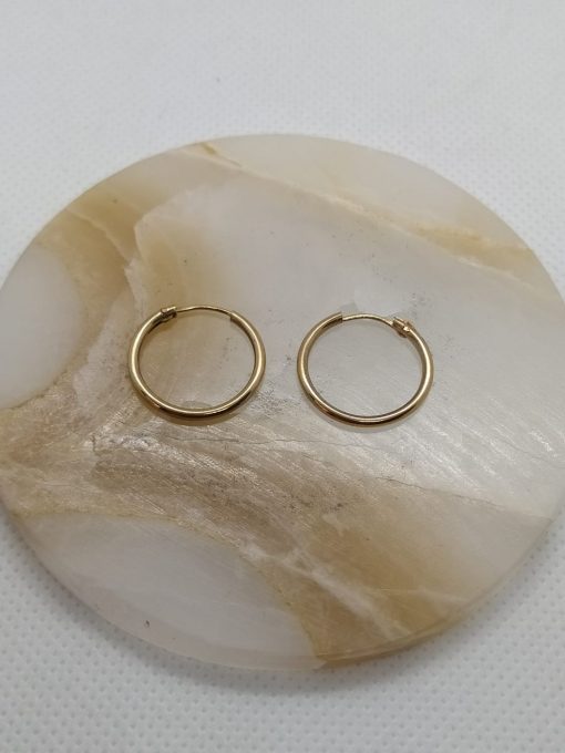 Aros tubo sin gancho 1.5 grs Oro 18k 2