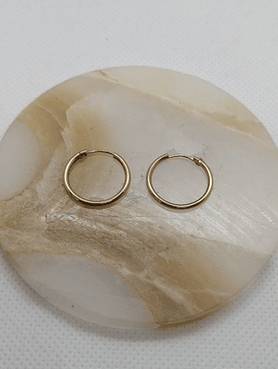 Aros tubo sin gancho 1.5 grs Oro 18k