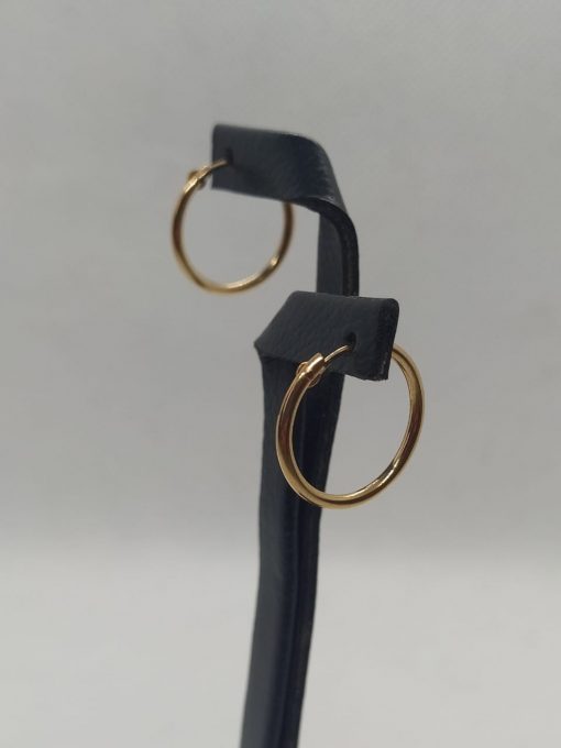 Aros tubo sin gancho 1.5 grs Oro 18k 4