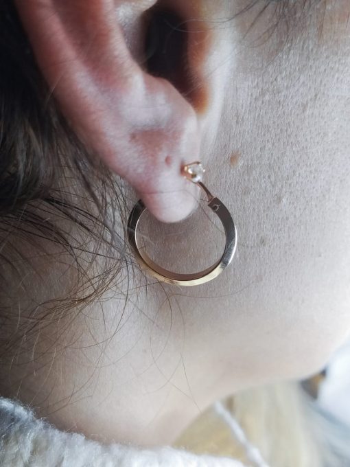 Aros argolla tableadas 2.6 grs Oro 18k 2