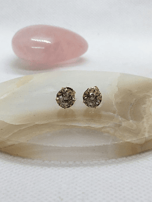 Aros Chatón redondo circón 1.9 grs Oro 18k