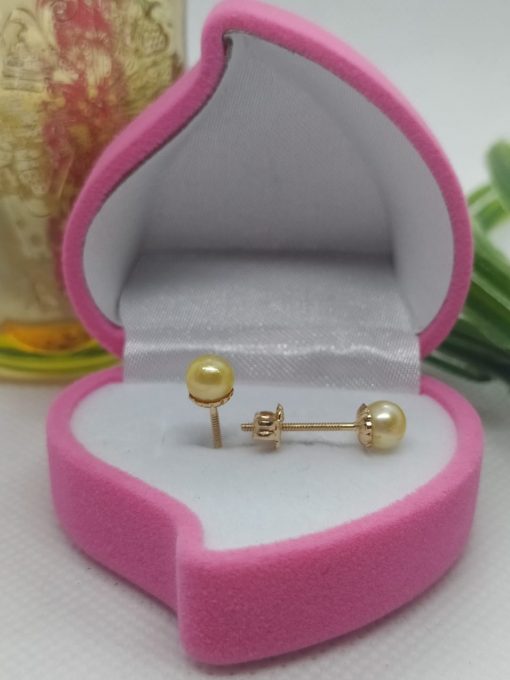 Aros perla cultivada 5 mm 1.5 grs Oro 18k 1