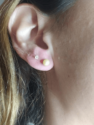 Aros perla cultivada 5 mm 1.5 grs Oro 18k