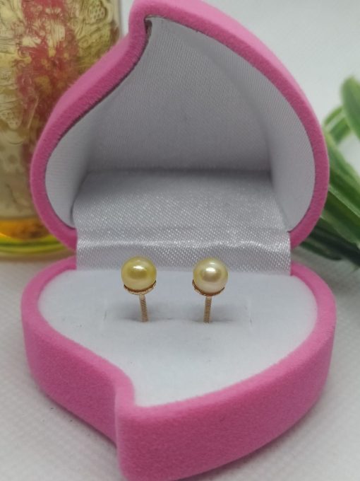 Aros perla cultivada 5 mm 1.5 grs Oro 18k 3