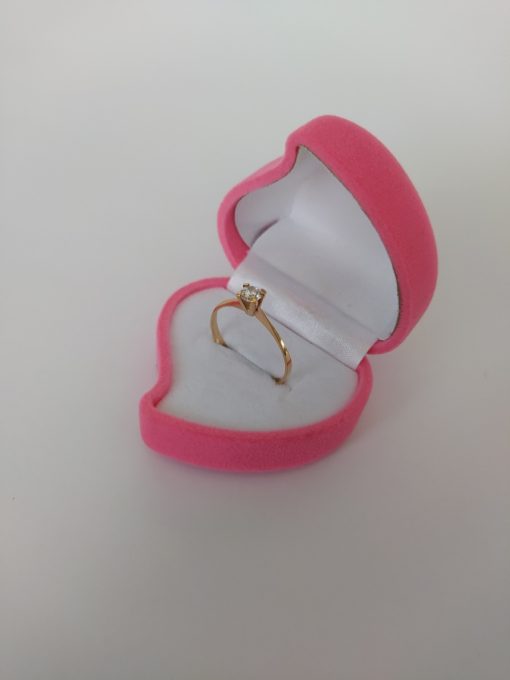 Anillo solitario circón 2.2 grs Oro 18k 1