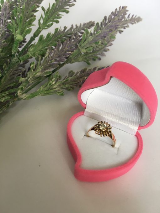 Anillo trenza circón 2.7 grs Oro 18k 1