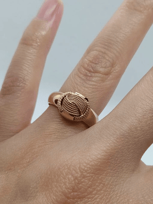 Anillo chevalier nudo 4.5 grs Oro 18k