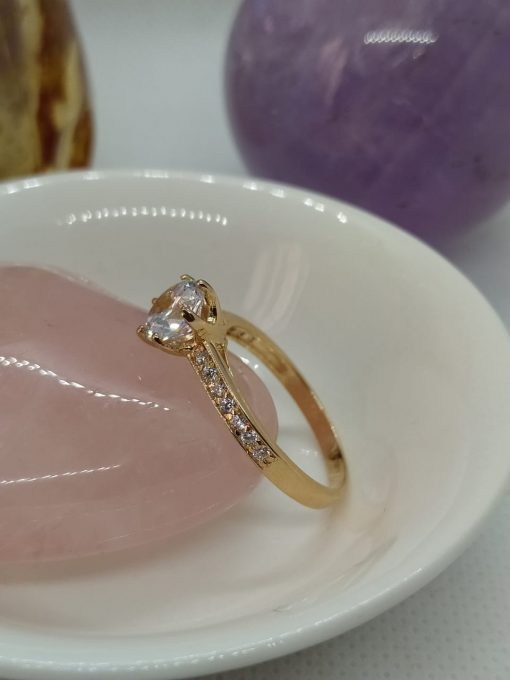 Anillo solitario cintillo circón 4 grs Oro 18k 4