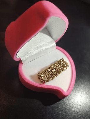 Anillo panther 10 mm 7.5 grs Oro 18k
