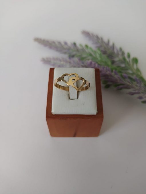 Anillo doble corazón 1.3 grs Oro 18k 1