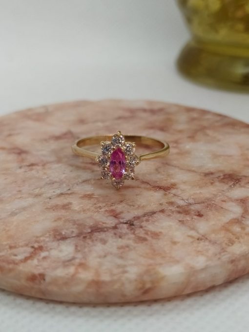 Anillo Lady rosa de Francia 3 grs Oro 18k 4