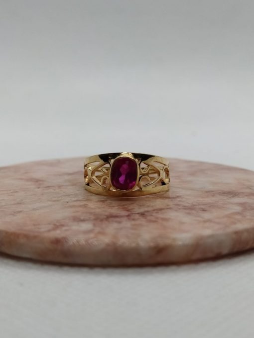Anillo Olimpo rubí 3 grs Oro 18k 2