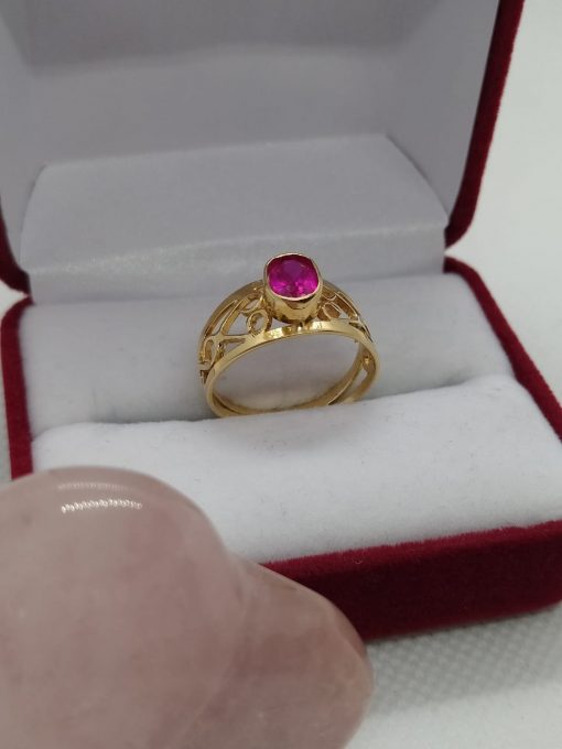 Anillo Olimpo rubí 3 grs Oro 18k 4