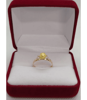 Anillo pistilo perla cultivada 5 mm 1.8 grs Oro 18k