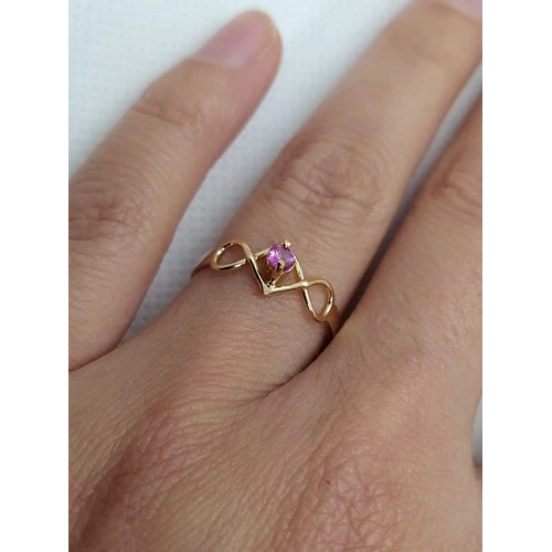 Anillo infinito rosa de Francia 1.5 grs Oro 18k