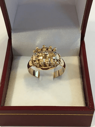 Anillo chevalier circón 4.6 grs Oro 18k